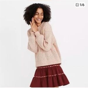 Madewell Baez Pink Crew Neck Sweater NWOT